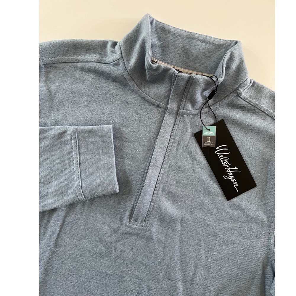 Walter Hagen Men's Size Small Light Blue Quarter Zip Pullover‎ NWT